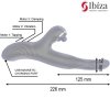 IBIZA - TWO DRAGONS DOUBLE VIBRATOR BLACK